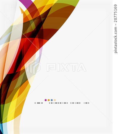 Modern geometric wavy shapes on light 28775169