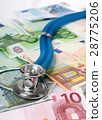 Stethoscope and euro money. 28775206