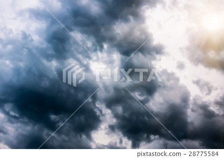 Storm Clouds in the dark sky, natural background 28775584
