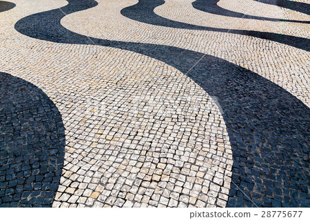 Historic paving stone in Macau China Historic paving stone in Macau China 28775677