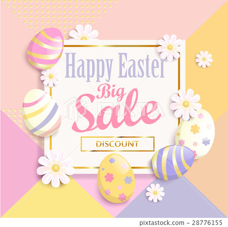 Happy Easter big sale banner. 28776155