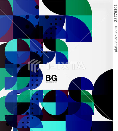 Colorful circles modern abstract composition with Colorful circles modern abstract composition with 28776301