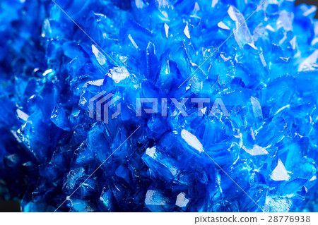 Blue icy salt crystal closeup 28776938