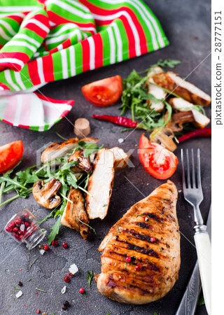 sliced grilled chicken breast sliced grilled chicken breast 28777151