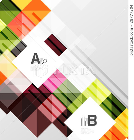 Square elements with infographics and options Square elements with infographics and options 28777204