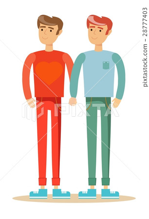 Gay couple with hand in hand 28777403