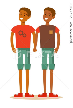 Young African American homosexual family. Young African American homosexual family. 28777410