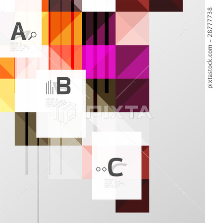Minimalistic square shapes abstract background 28777738
