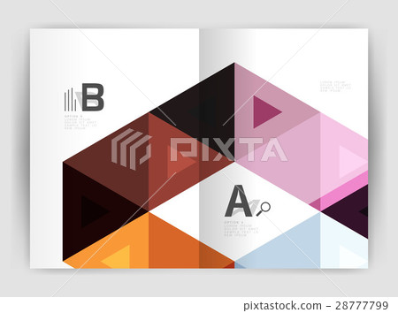 Modern business brochure or leaflet print cover 28777799