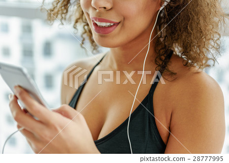 Bright smile of mulatto girl 28777995