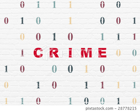 Safety concept: Crime on wall background 28778215