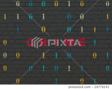 Safety concept: Crime on wall background Safety concept: Crime on wall background 28778241