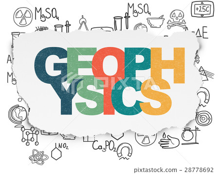 Science concept: Geophysics on Torn Paper 28778692