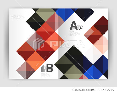 Minimalistic square brochure or leaflet business Minimalistic square brochure or leaflet business 28779049