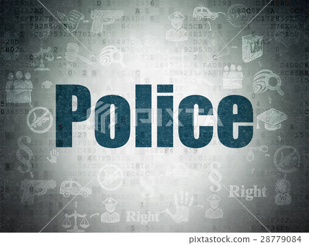 Law concept: Police on Digital Data Paper 28779084