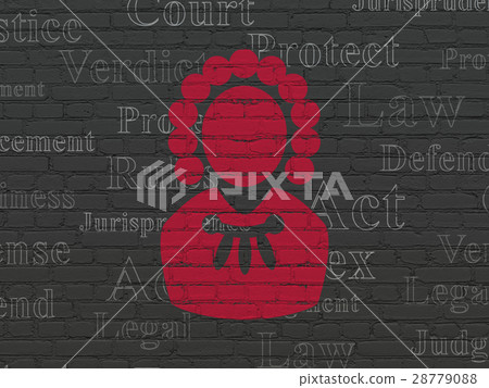 Law concept: Judge on wall background Law concept: Judge on wall background 28779088