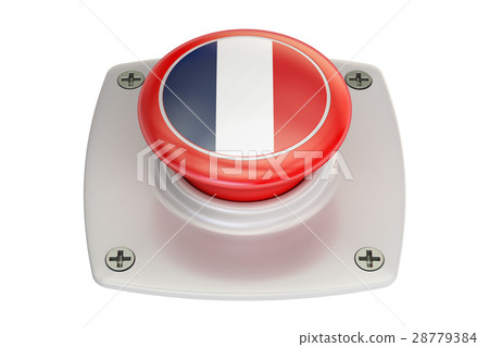 France flag push button, 3D rendering France flag push button, 3D rendering 28779384