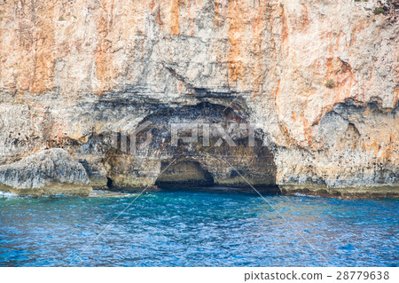 Blue sea cave 28779638