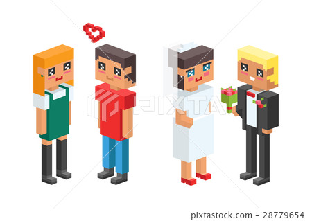 3d isometric family couple children kids people 3d isometric family couple children kids people 28779654