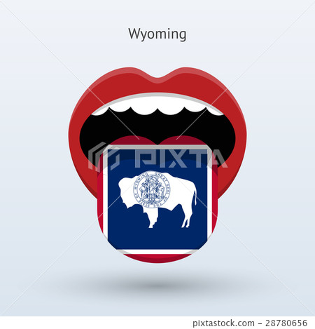 Electoral vote of Wyoming. Abstract mouth. 28780656