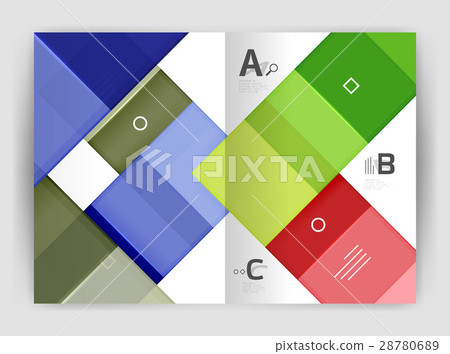 Colorful modern stripes business flyer 28780689