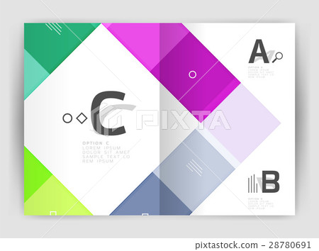 Colorful modern stripes business flyer 28780691