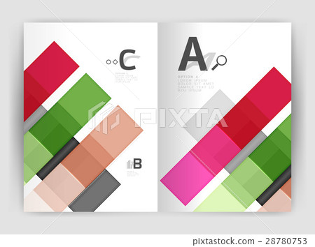 Colorful modern stripes business flyer 28780753