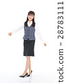 Young women in office clothes whole body 28783111