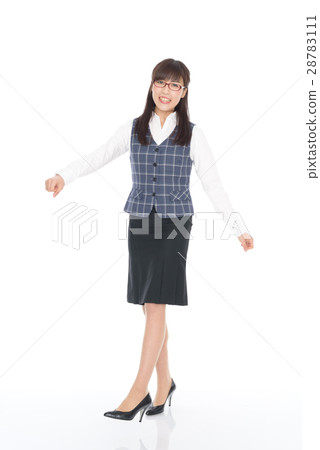 Young women in office clothes whole body 28783111