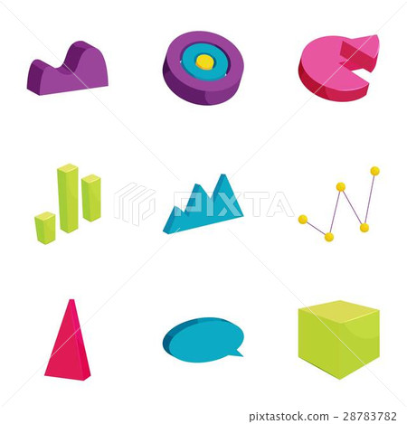 Business chart and graph icons set, cartoon style Business chart and graph icons set, cartoon style 28783782