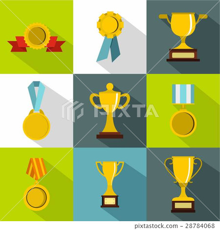 Victory icons set, flat style Victory icons set, flat style 28784068
