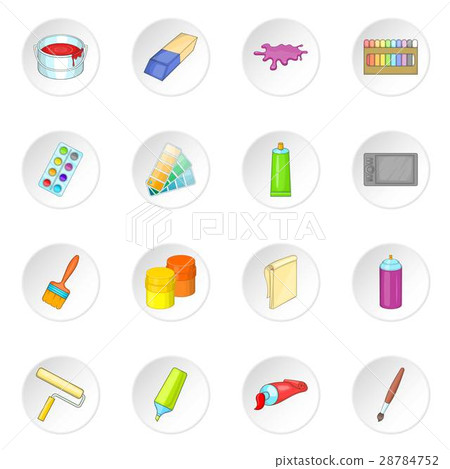 Painter tools icons set Painter tools icons set 28784752