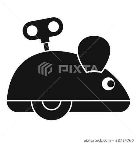 Clockwork mouse icon, simple style Clockwork mouse icon, simple style 28784760