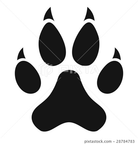 Cat paw icon, simple style Cat paw icon, simple style 28784783