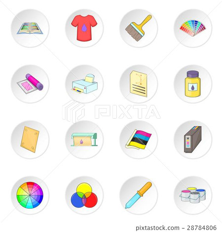 Print process icons set Print process icons set 28784806