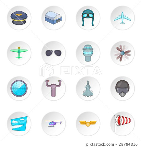 Aviation icons set 28784816