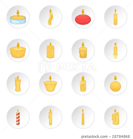Different candle icons set Different candle icons set 28784868