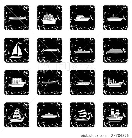 Sea transport icons set Sea transport icons set 28784876