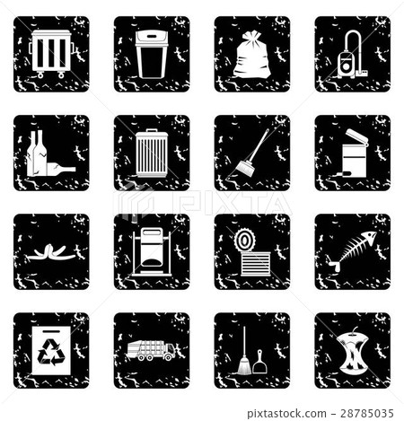Garbage thing icons set 28785035