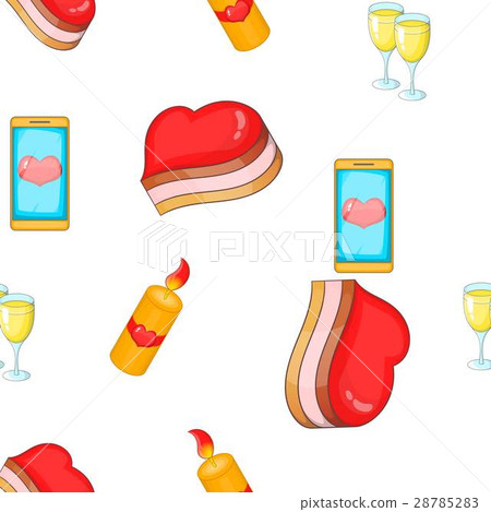 Saint Valentines day pattern, cartoon style Saint Valentines day pattern, cartoon style 28785283