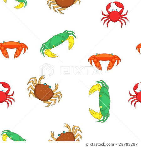Crab pattern, cartoon style Crab pattern, cartoon style 28785287