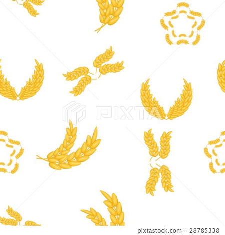 Grain of wheat pattern, cartoon style Grain of wheat pattern, cartoon style 28785338