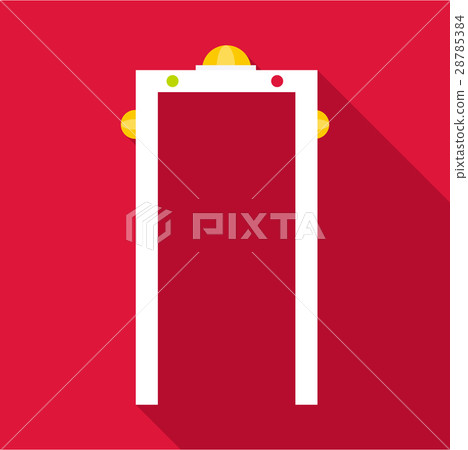 Check on metal detector icon, flat style Check on metal detector icon, flat style 28785384