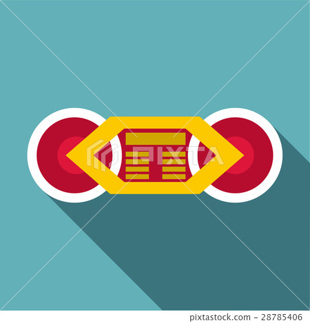 Train wheels icon, flat style Train wheels icon, flat style 28785406