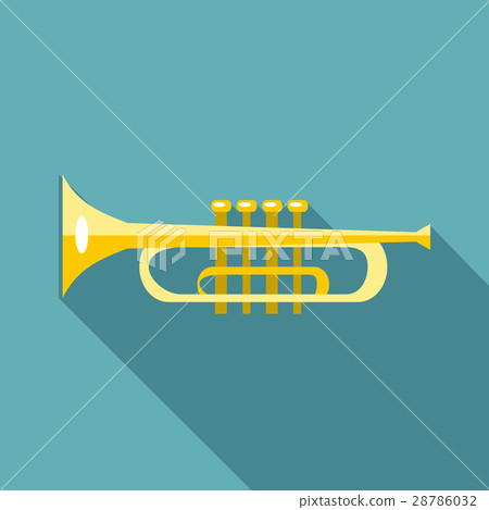 Music tube icon, flat style 28786032