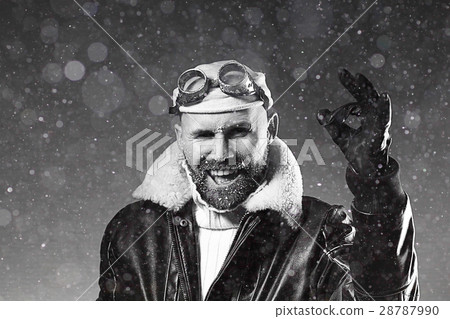 brutal portrait of a bearded man winter snow goggles brutal portrait of a bearded man winter snow goggles 28787990