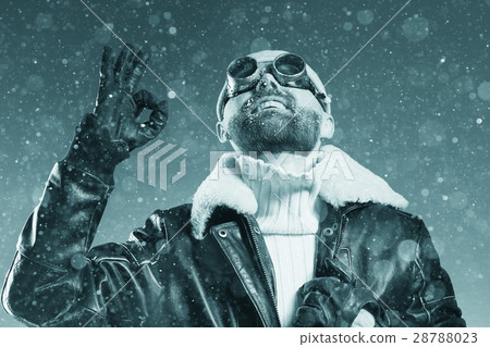brutal portrait of a bearded man winter snow goggles brutal portrait of a bearded man winter snow goggles 28788023