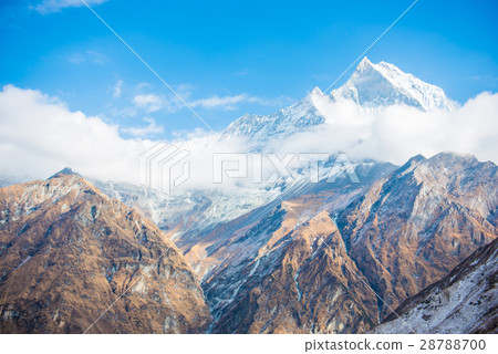 Machhapuchhre beautiful snow mountain Machhapuchhre beautiful snow mountain 28788700