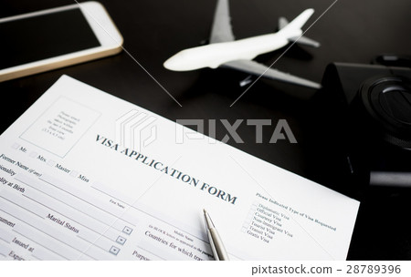Filling travel Visa application form for vacation Filling travel Visa application form for vacation 28789396