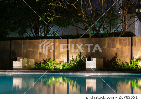 Romantic evening mood lighting casting shadows 28789551